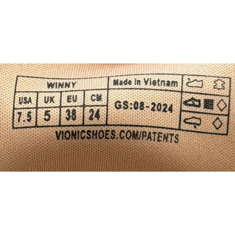 Vionic Winny Womens Gold Metallic Leather Arch Support Lace Up Sneakers Size 7.5 - Picture 7 of 7
